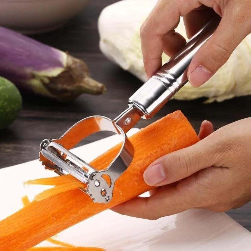 Stainless Steel Julienne Peeler – Vegetable & Fruit Grater
