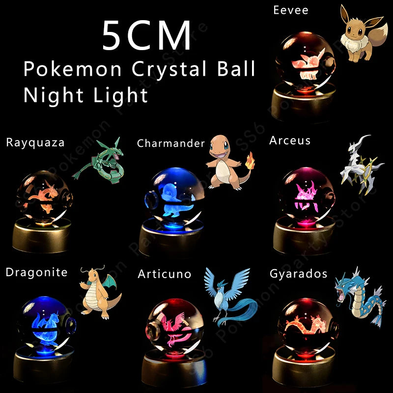 Pokemon Crystal Ball Night Light