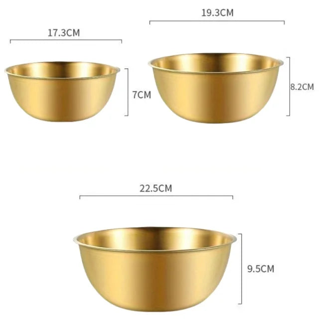 Stainless Steel Mixing Bowl Set with Measurement Scale