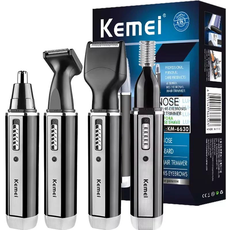 4-in-1 Rechargeable Nose & Ear Hair Trimmer for Men