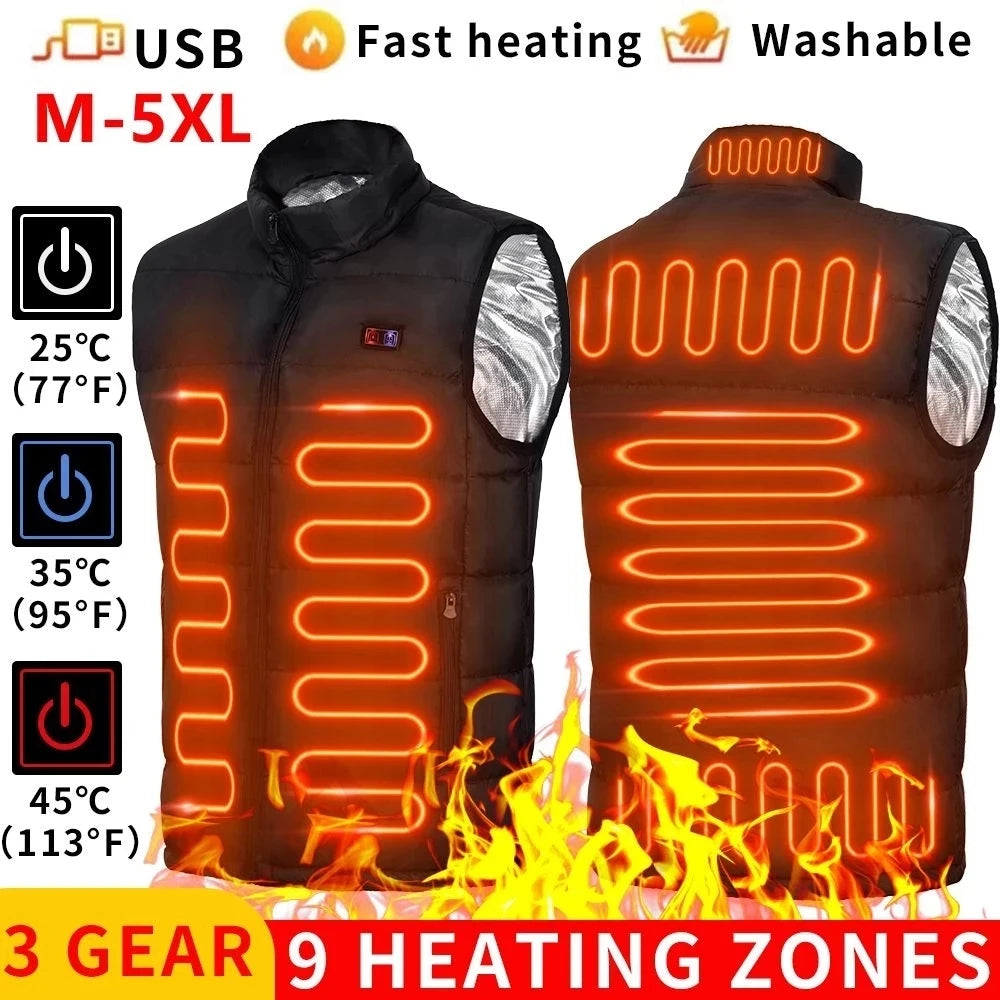 9-Zone Graphene Heated Vest
