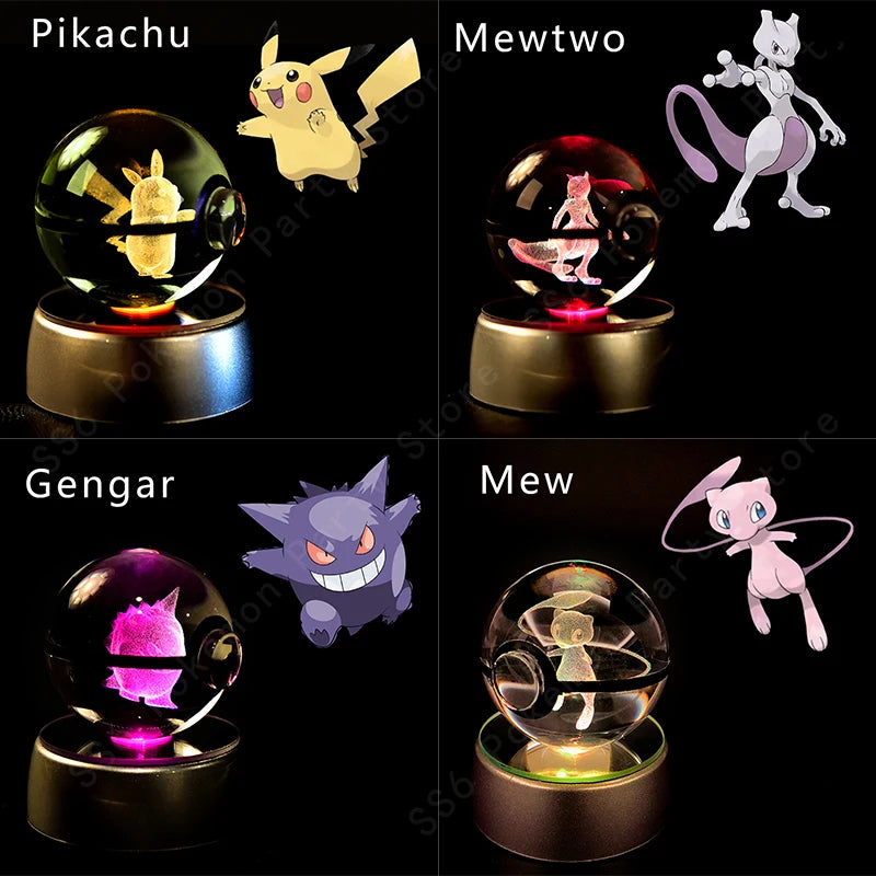 Pokemon Crystal Ball Night Light