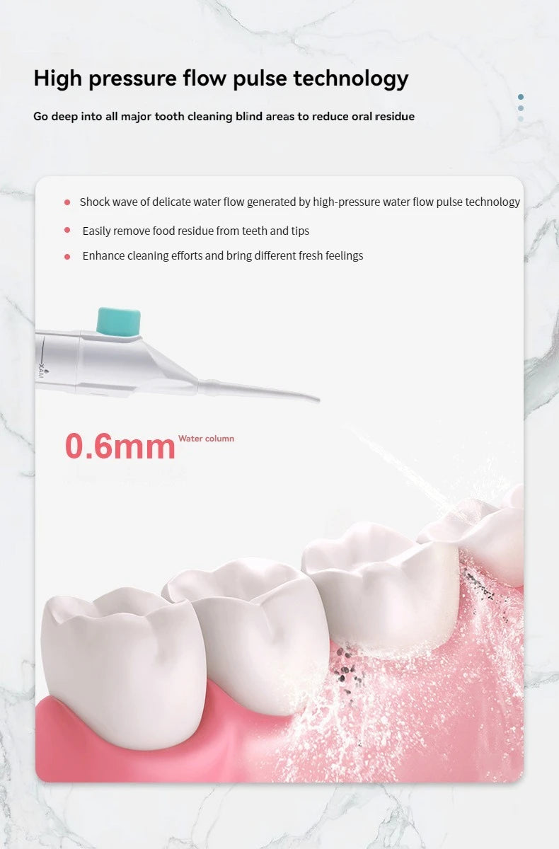 Portable Oral Irrigator – Manual High-Pressure Water Flosser