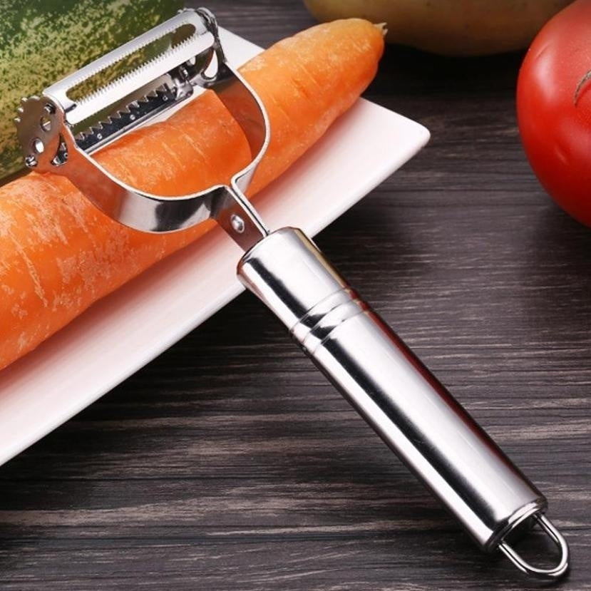 Stainless Steel Julienne Peeler – Vegetable & Fruit Grater
