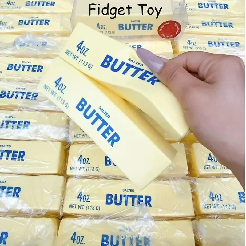 Squishy Cheese Stick Fidget Toy – Stress Relief Squeeze Toy