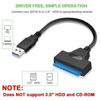SATA to USB 3.0 Adapter Cable – 2.5" HDD/SSD Cable