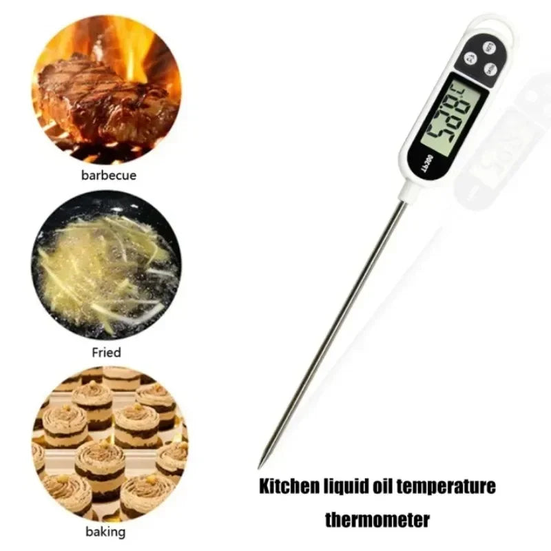 Digital Food Thermometer – Instant-Read Meat & Oil Probe