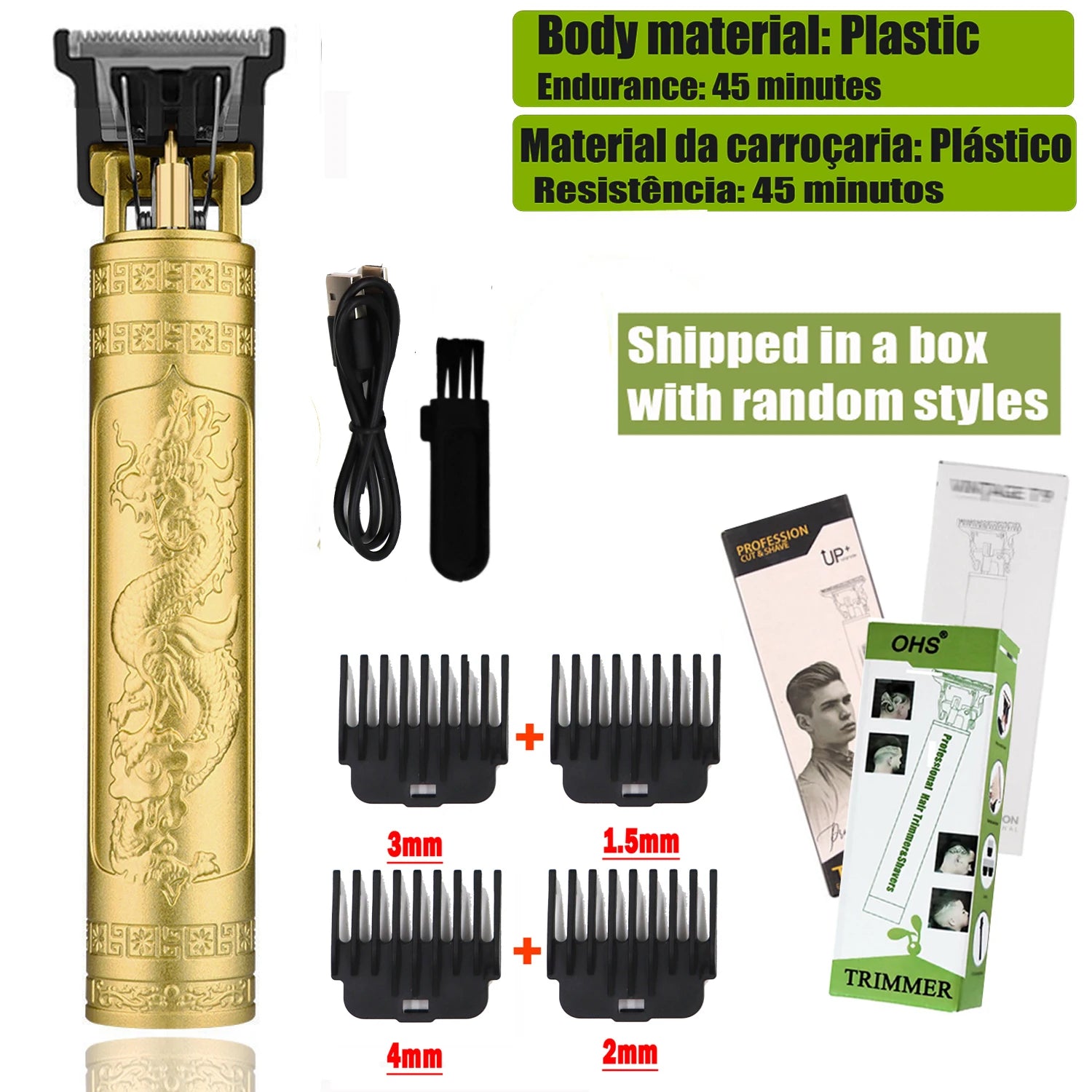 T9 Rechargeable Hair Clipper – 0mm Precision Trimmer