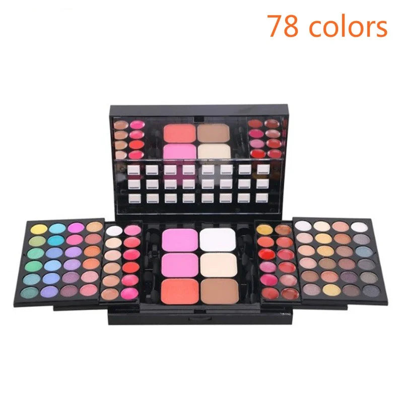 Glitter & Matte Eyeshadow Palette – Long-Lasting Pigment