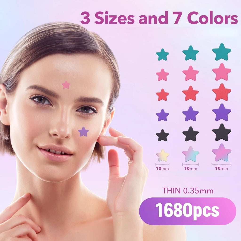 Star-Shape Acne Patches – Gentle Blemish Concealer Dots
