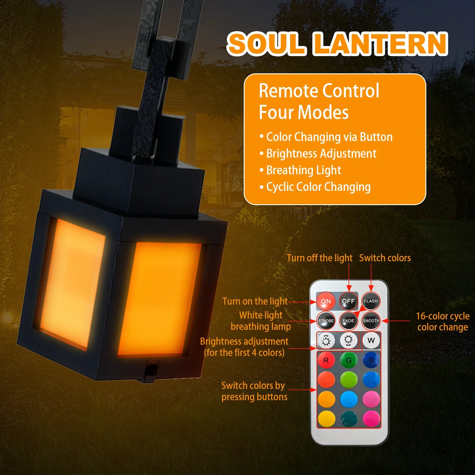 RGB Pixel Night Light Lantern