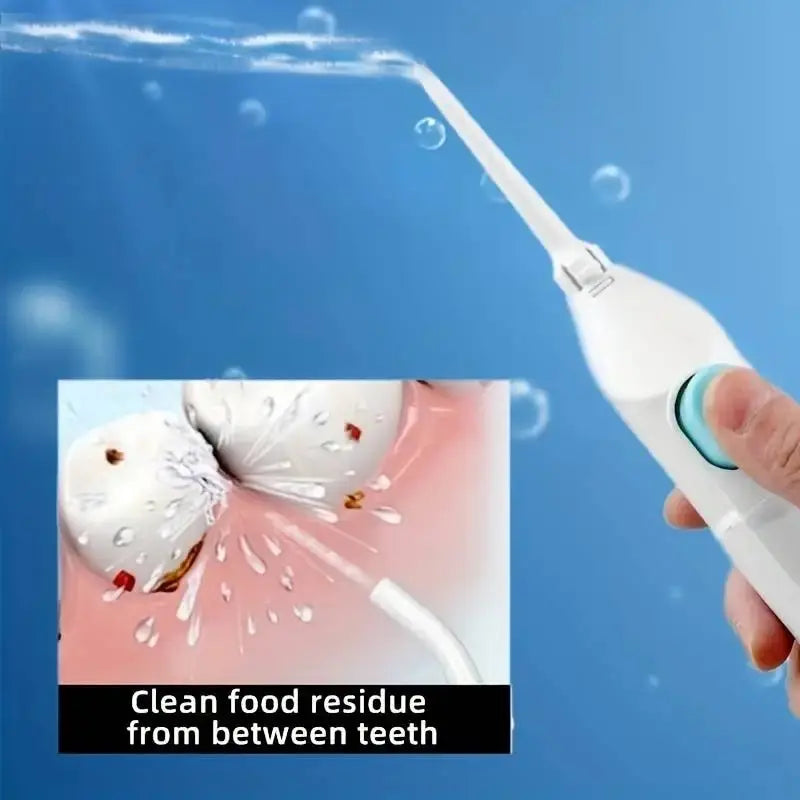Portable Oral Irrigator – Manual High-Pressure Water Flosser