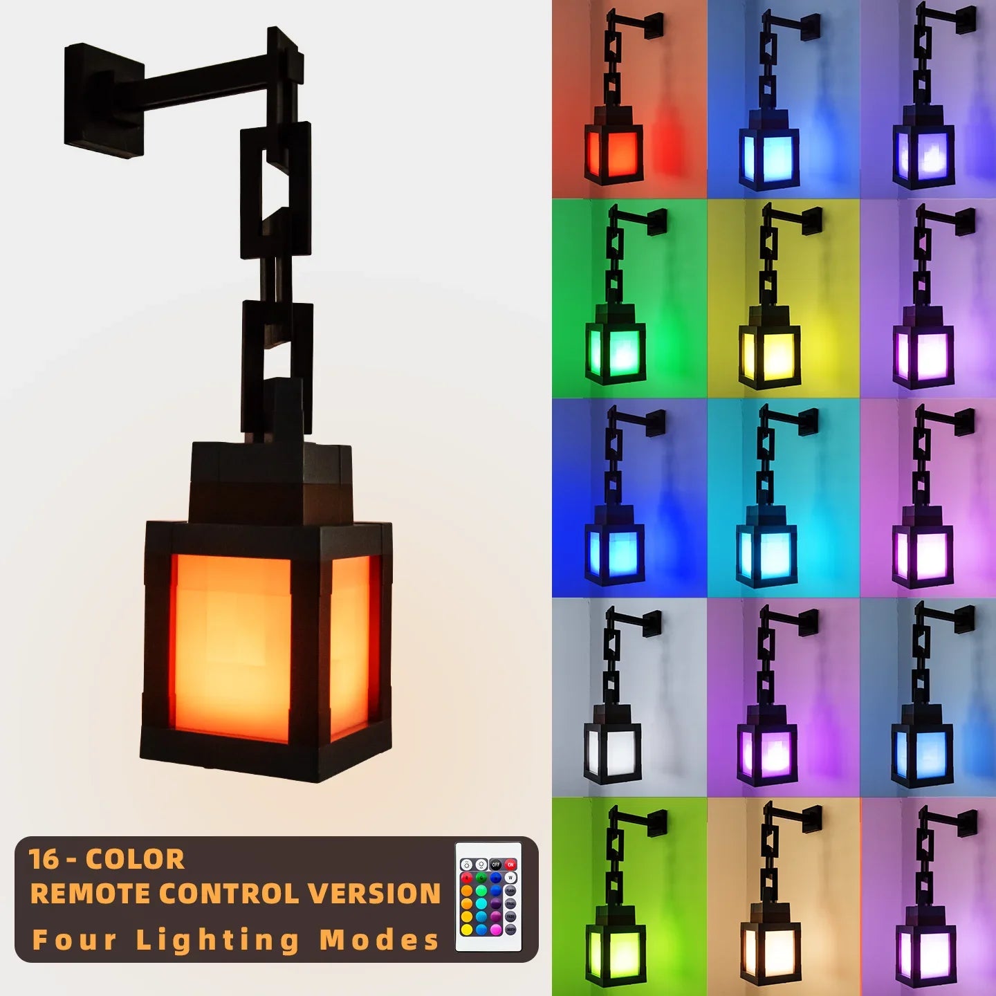 RGB Pixel Night Light Lantern