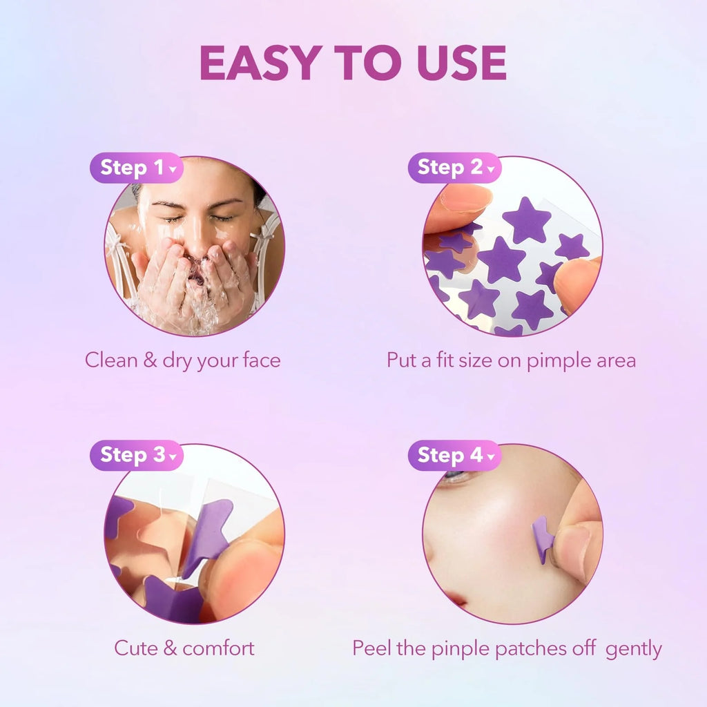 Star-Shape Acne Patches – Gentle Blemish Concealer Dots