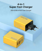 4-Port USB-C Fast Charger – PD Wall Adapter