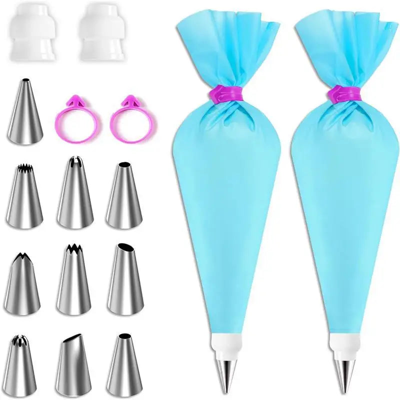 Silicone Piping Bag & Tip Set – Reusable Cake Decorating Kit