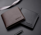 Men's Slim PU Leather Bifold Wallet