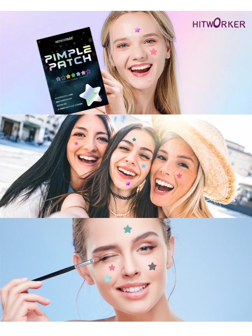 Star-Shape Acne Patches – Gentle Blemish Concealer Dots